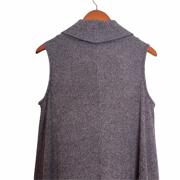 PEACH LOVE CALIFORNIA Cowl Neck Sleeveless Ribbed Knit Dress - Picture 4 of 6